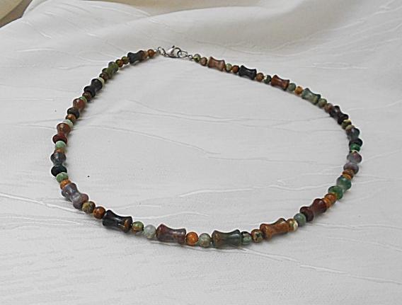 Pánský náhrdelník - Karneol špulky