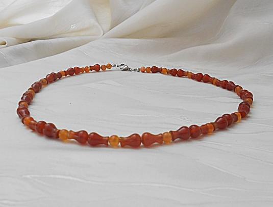 Pánský náhrdelník - Karneol špulky