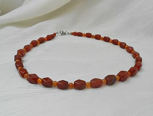 Pánský náhrdelník - Karneol špulky