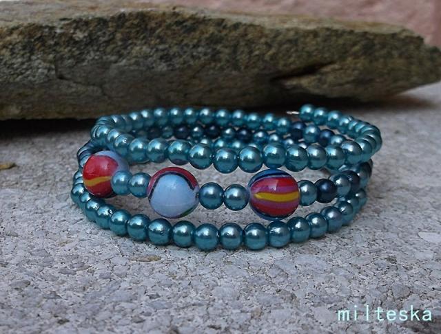 háčkovaná čepice-modrá