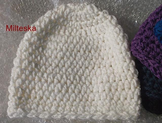 háčkovaná čepice-modrá