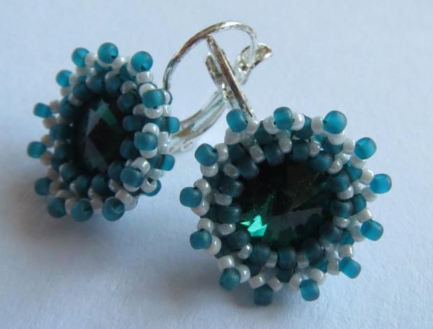 Šité čtverečky - aquamarineAB