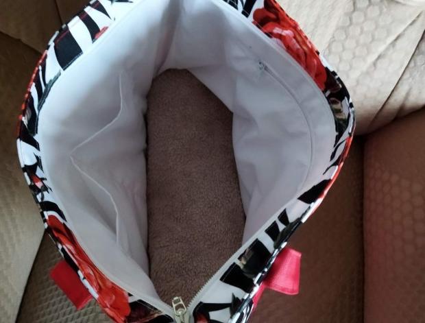 Taška-kabelka-červené růže na zebře