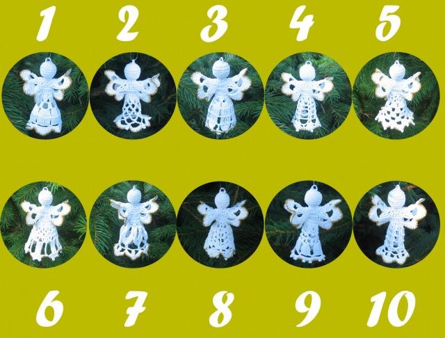 Vánoční andílci bílo-zlatí dekorace dárek vánoce vánoční anděl andílek na stromeček 