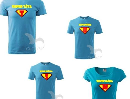 Super rodina(4členná rodina) triko dítě tričko duo pár těhotenské partnerství bříško těhotenství břicho 