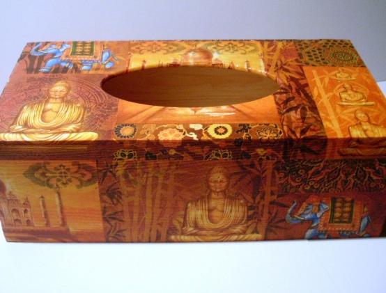 krabička na kapesníky krabička kapesníky krabice decoupage etno afrika grunterka kapesník ubrousky 