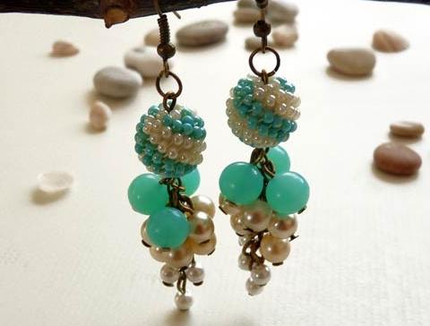 Pletený baret ve sv.hnědé barvě