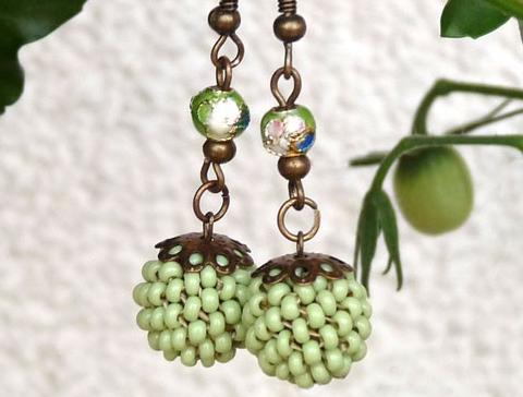 Pletený baret ve sv.hnědé barvě