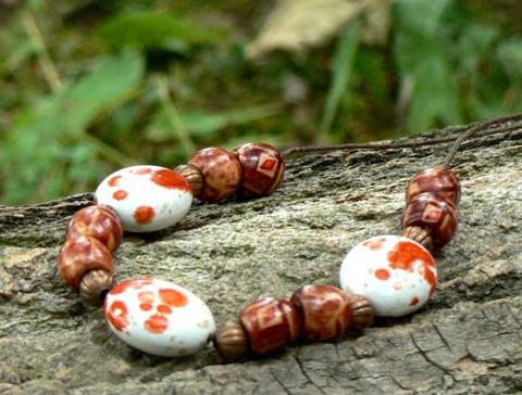 Pletený baret ve sv.hnědé barvě