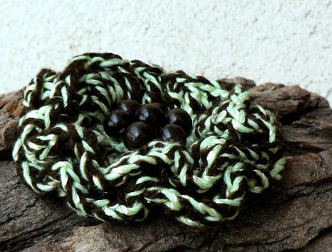 Pletený baret ve sv.hnědé barvě