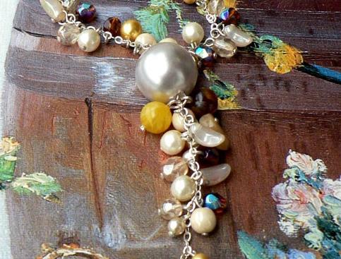 Pletený baret ve sv.hnědé barvě