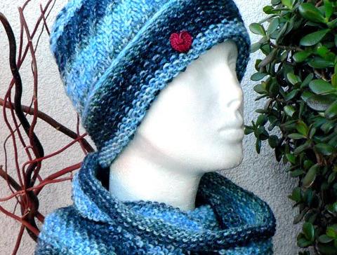 Pletený baret ve sv.hnědé barvě