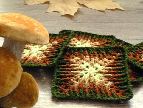 Pletený baret ve sv.hnědé barvě