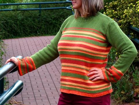 Svetr - v barvách spadaného listí originální podzim pletený pletení přírodní svetr barevný svetřík jedinečný bavlněný handmade teplý spadané listí vícebarevná boho 
