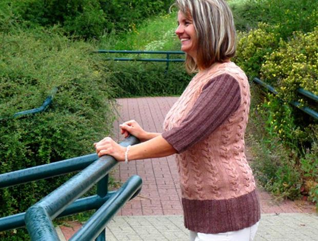 Pletený baret ve sv.hnědé barvě