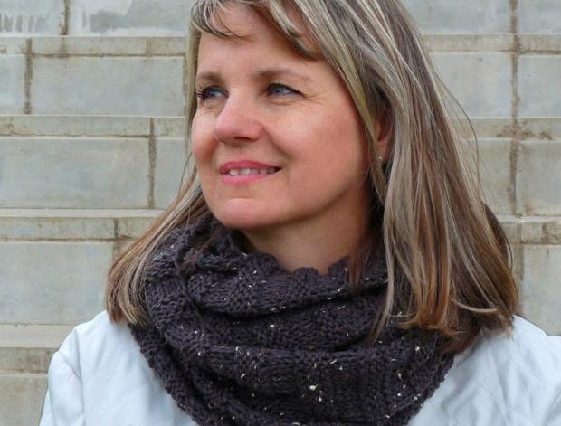 Pletený baret ve sv.hnědé barvě