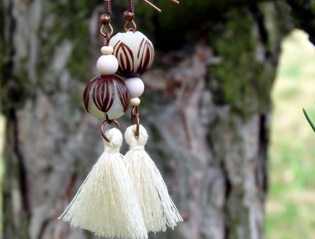 Pletený baret ve sv.hnědé barvě