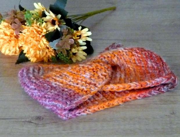 Pletený baret ve sv.hnědé barvě