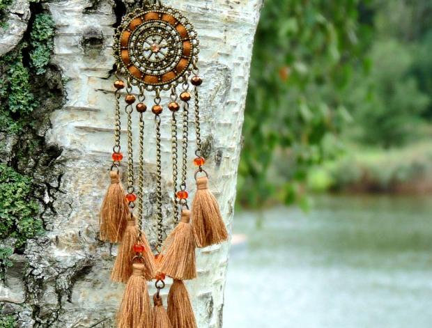 Pletený baret ve sv.hnědé barvě