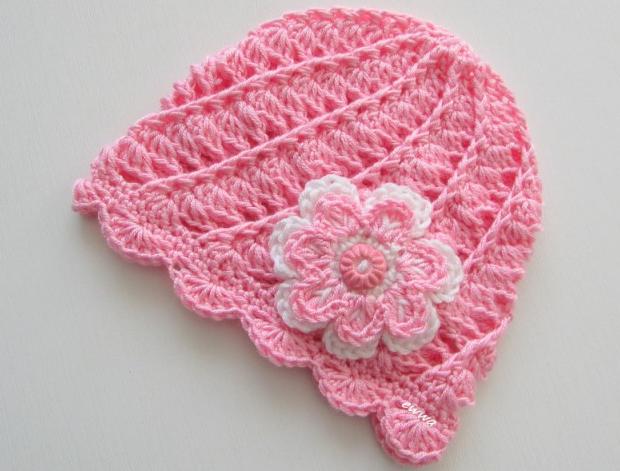 Čepička děti podzim růžová háčkovaná jarní čepička holčička holčičí bílá jaro akryl podzimní handmade 
