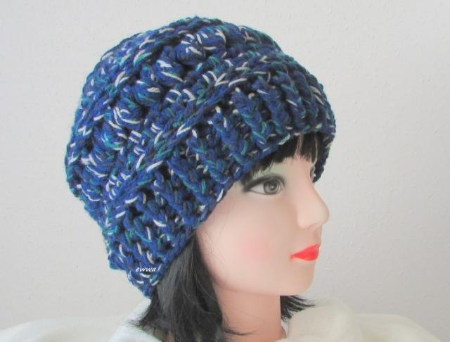 Čepice, hučka zelená zima čepice šedá zimní háčkované teplá tmavěmodrá handmade hřejivá hučka hat cap 