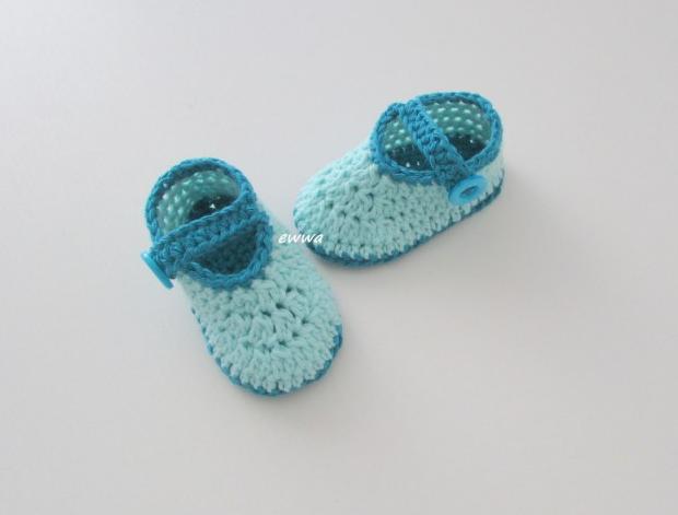 Botičky děti jarní holčička letní bavlna klučičí miminko háčkované akryl kluk mentolová petrolejová botičky unisex celoroční handmade capáčky mimi balerinky klici 