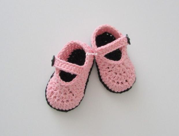 Botičky děti růžová jarní holčička holčičí letní bavlna černá miminko háčkované botičky celoroční handmade capáčky mimi balerinky 