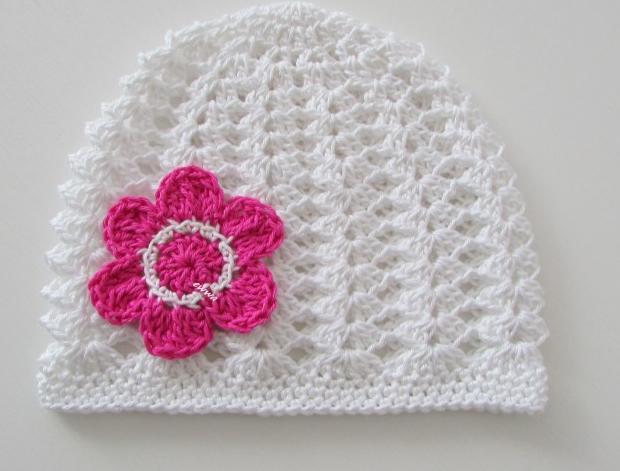 Čepička děti podzim růžová háčkovaná jarní čepička holčička holčičí vzdušná bílá jaro miminko podzimní lehká handmade 
