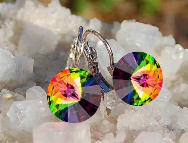 Swarovski zeleně měňavé 12 mm