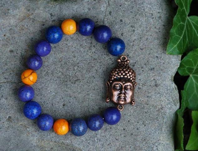 Náramek s Buddhou a magnezitem magnezit buddha 