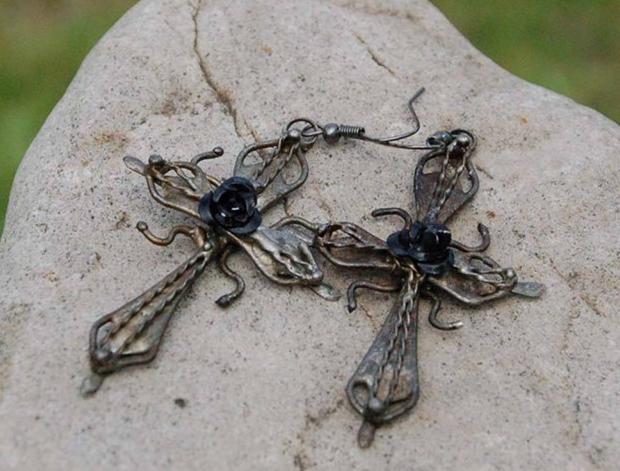 Náušnice Cross 1 kříž gothic kříže 