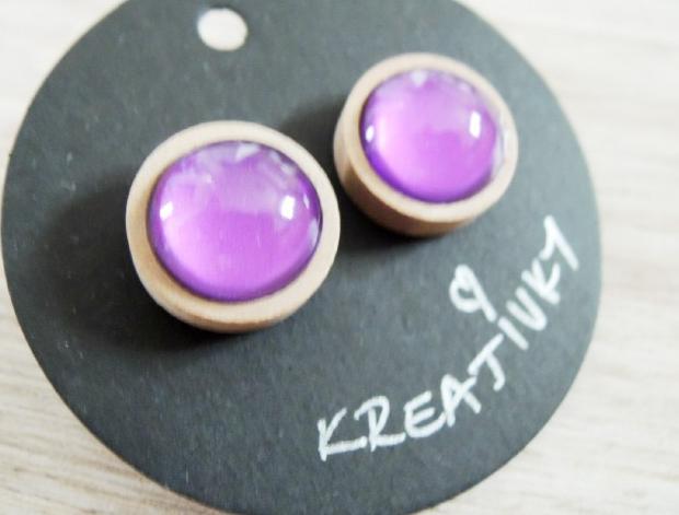 Náušnice pecky v dřevěném lůžku dřevo dřevěné náušnice visací 