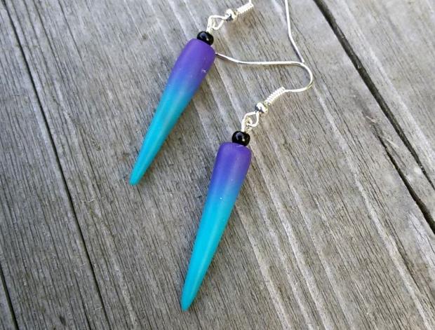 Fimo náušnice - menší ostny