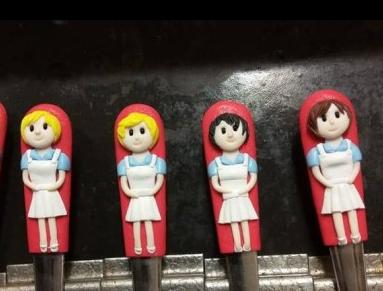 Lžičky na přání zvíře puntík retro dětské dětská fimo lžíce tečka dezertní lžička polka dots 