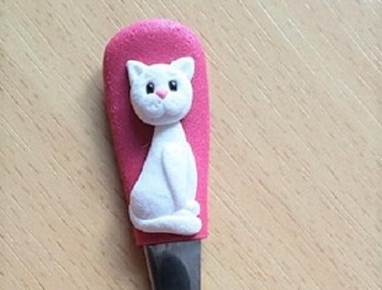 Lžička s kočkou zvíře puntík retro dětské dětská fimo lžíce tečka dezertní lžička polka dots 