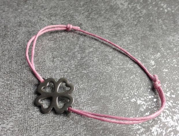 Náramek se čtyřlístkem - S.Steel náramek čtyřlístek štěstí ochranný kabbalah 