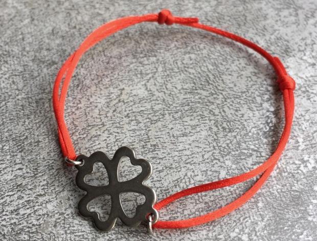 Náramek se čtyřlístkem - S.Steel náramek čtyřlístek štěstí ochranný kabbalah 