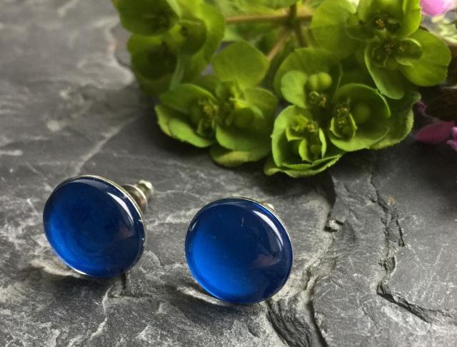 modré PUZETY S.STEEL sklo elegantní nerez steel 