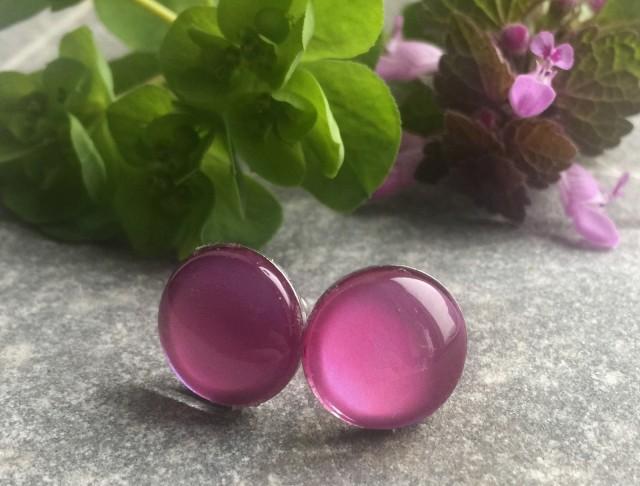 Růžové puzety S.Steel sklo elegantní nerez steel 