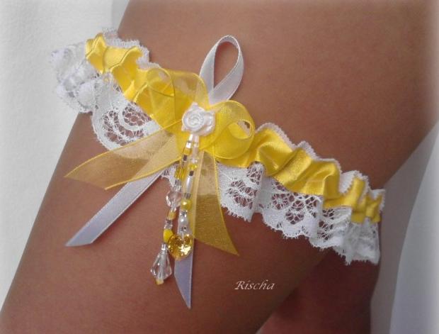 PODVAZEK Swarovski žlutý