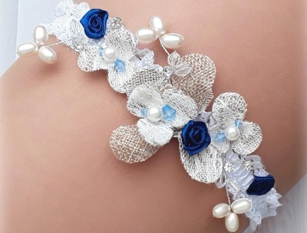 PODVAZEK jutový SVATEBNÍ rustikální dárek bílá přírodní svatba bílý svatební dárkový nevěsta juta rustikální wedding podvazek jutový hochzeit svatební šaty 