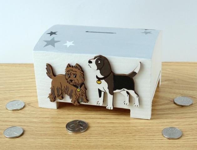 Pokladnička s lachtanem a slonem