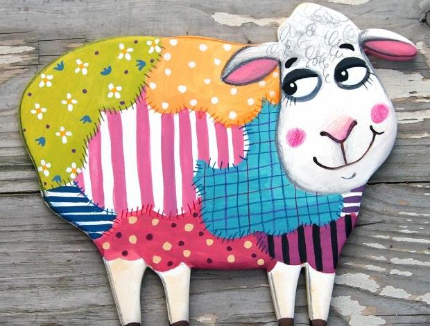 Ovečka malované originální ovce ovečka jaro velikonoce štěstí 