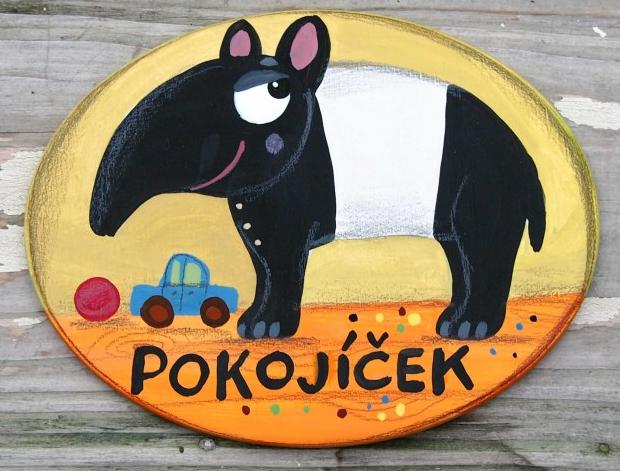 Cedulka na dveře originální malba cedulka 