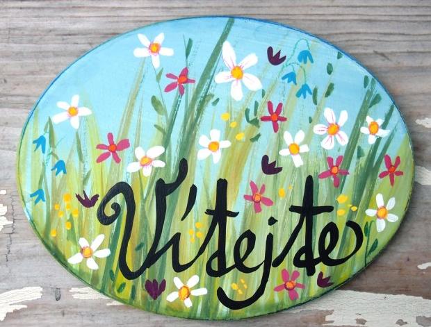 Cedulka na dveře cedulka originál malvice veseé 