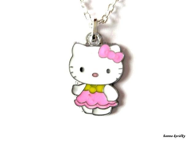 Řetízek Hello Kitty - růžovo žlutá