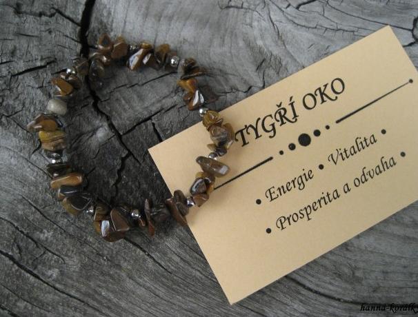 Náramek s minerálem - tygří oko
