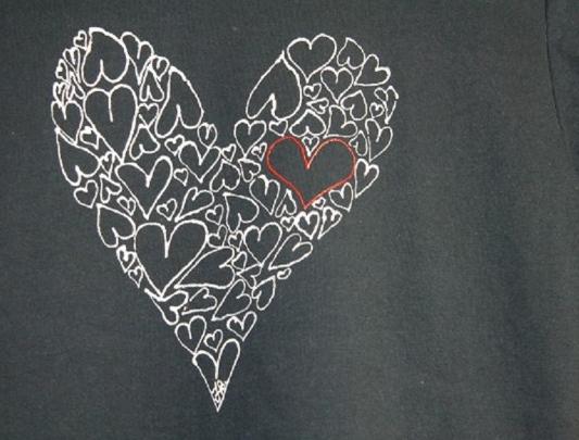 Tričko modré srdce