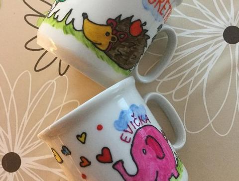 Hrneček malovaná dětský 0,2l dárek hrneček dětský malovaný 