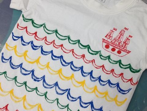 Tričko velryba na proužku